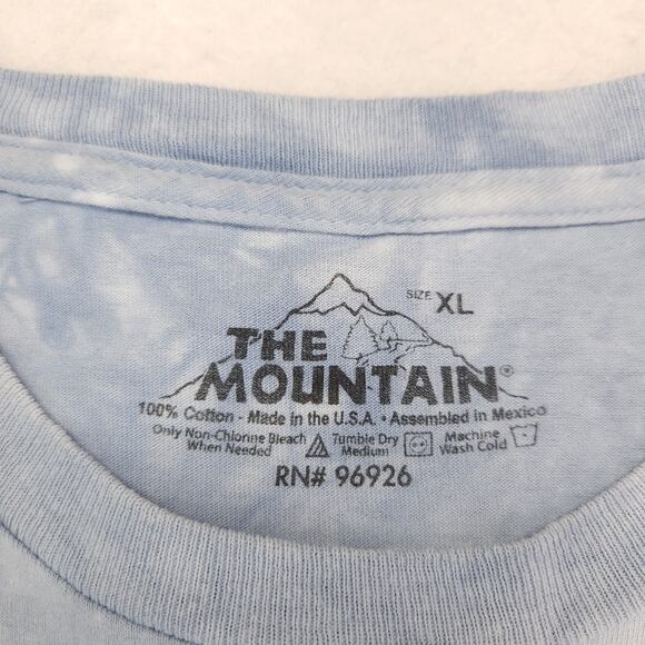 The Mountain Wolf Long Sleeve Casual Graphic T Shirt Adult Mens Size XL Blue - Picture 3 of 10
